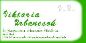 viktoria urbancsok business card