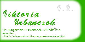 viktoria urbancsok business card